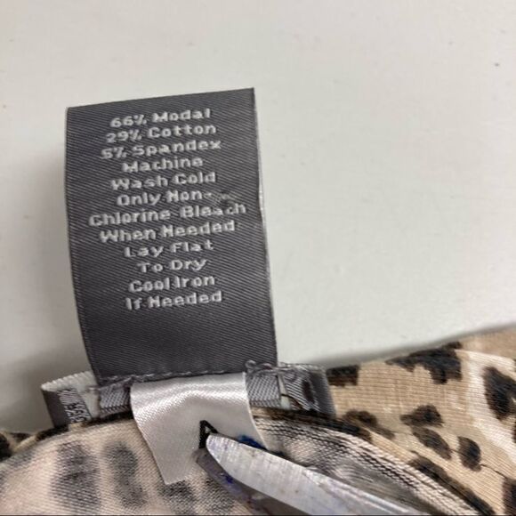 ANN TAYLOR, Women’s Brown Animal Print Top, Size Medium, long sleeves, ruched - Picture 3 of 6